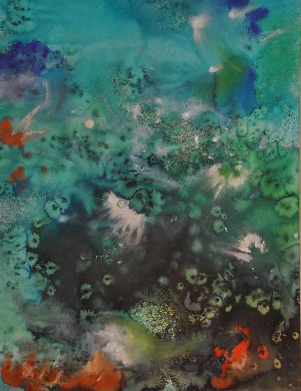 fleur marine.JPG - Technique mixte